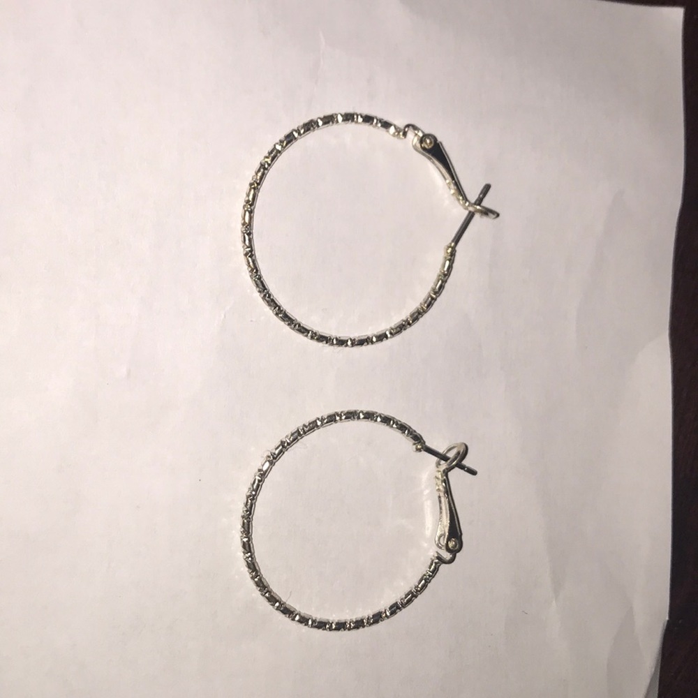 Silver hoop earrings